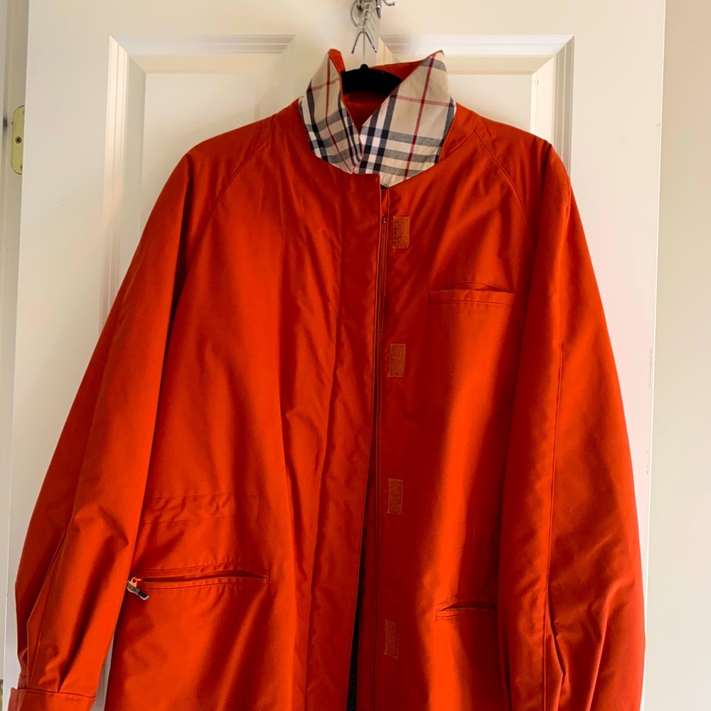 Orange Burberry weatherproof jacket L
